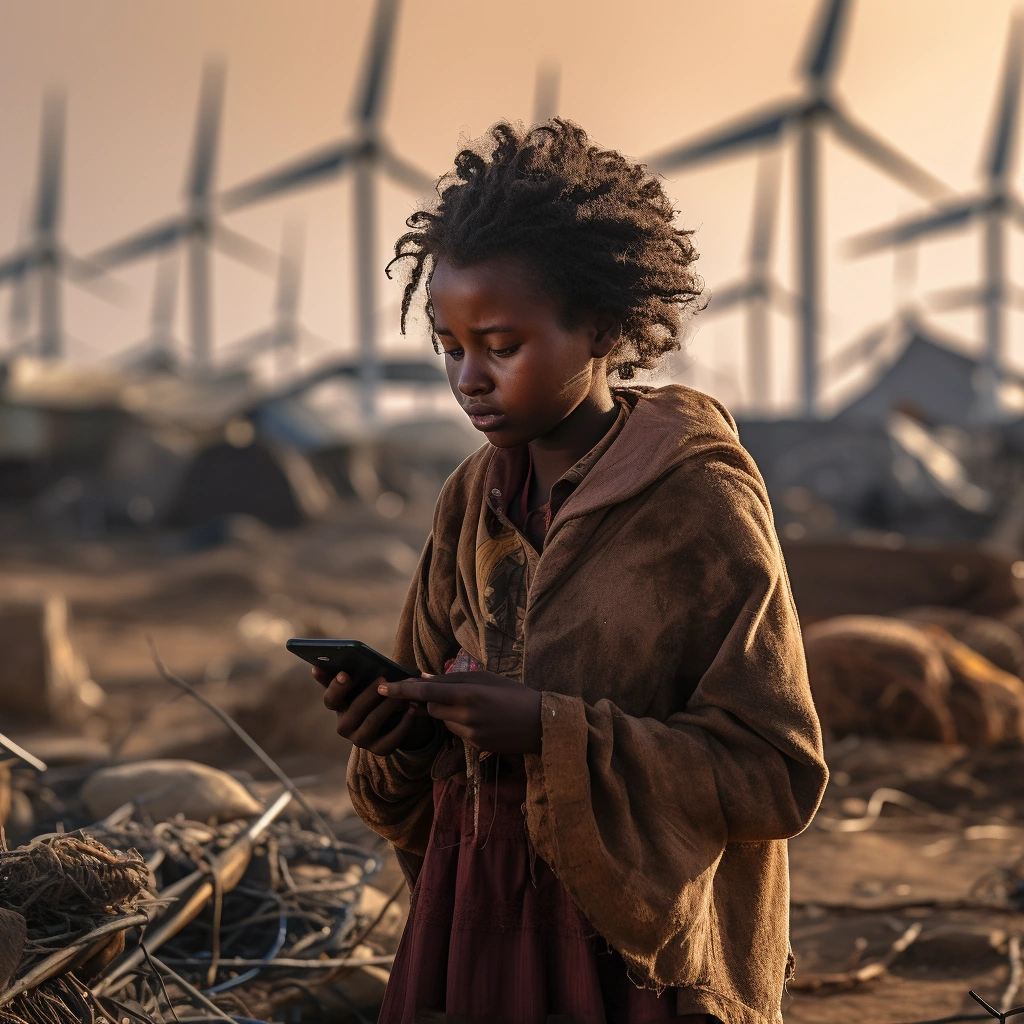Climate change: Hiding modern day cobalt slavery.